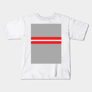 Liverpool Retro 1983 Red White Grey Hoops Kids T-Shirt